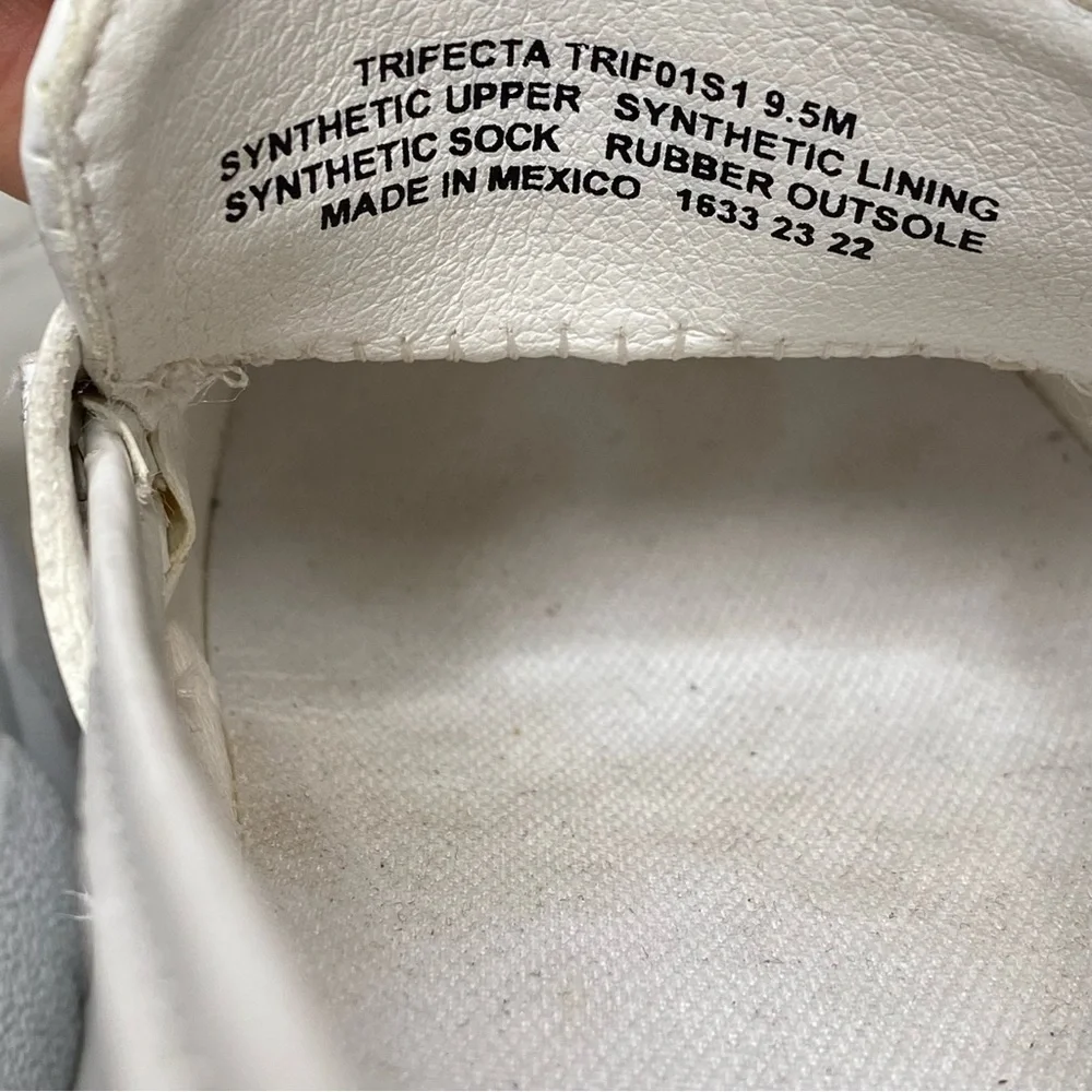 Steve Madden Trifecta Lug Sole Platform White Loafer 9 1/2